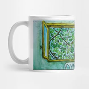 Watercolor Sketch - The Window to Summer. Mug